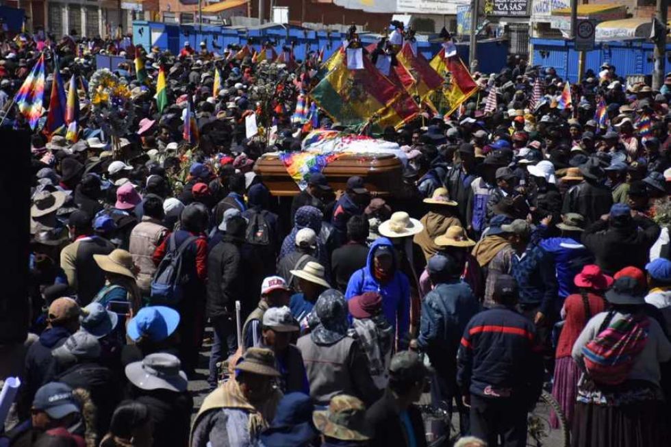 Parte marcha de Senkata hacia La Paz