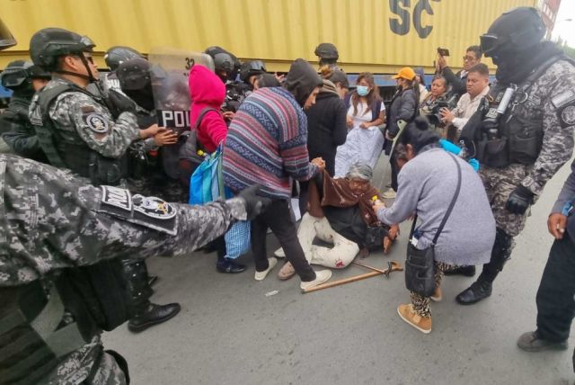 Protesta en La Paz por falta de alimentos