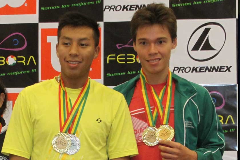 El chuquisaqueño Conrrado Moscoso (i) y el cruceño Carlos Keller fueron algunos de los medallistas de Bolivia.