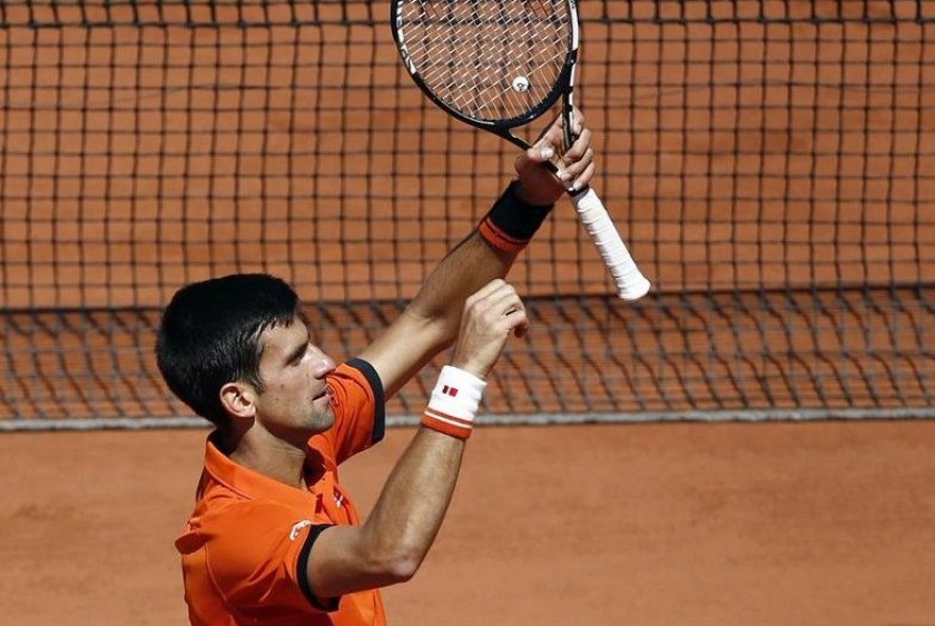 Djokovic celebra su pase a la final de Roland Garros. Foto: EFE