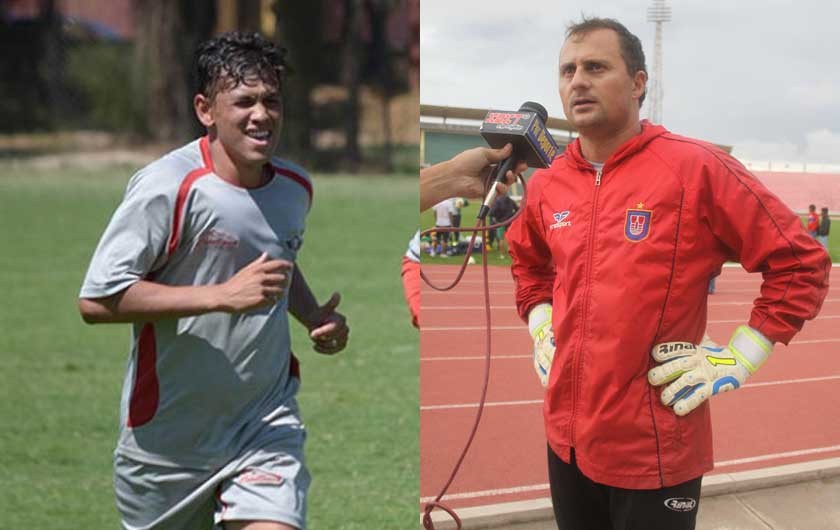 El mediocampista Marcelo Gomes (i) y el arquero Marcelo Robledo están cerca de volver a Universitario.