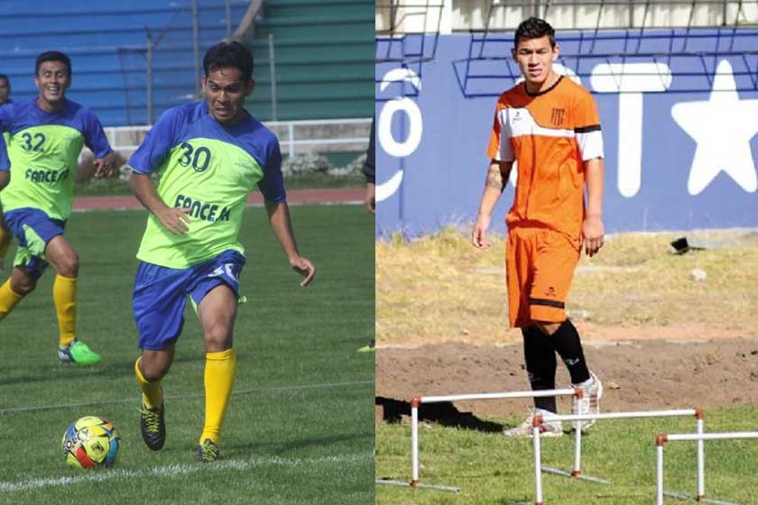 Alejandro Bejarano (i), que decidió renovar su contrato, y Víctor Hugo Melgar jugarán en Universitario.