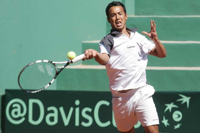 Hugo Dellien, que ayer obtuvo la segunda victoria boliviana, hoy tiene la oportunidad de sentenciar la serie.