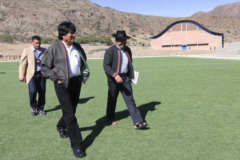 Evo Morales estuvo en Presto, pero luego cambio su agenda y suspendió varias reuniones para ir a La Paz. Foto: ABI