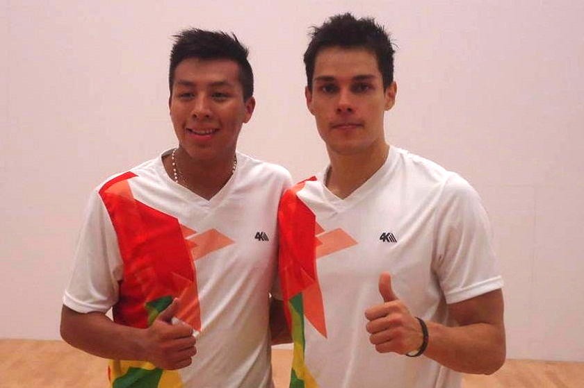 Conrrado Moscoso y Roland Keller sumaron la presea de plata en el raquetbol panamericano. Foto: Gentileza
