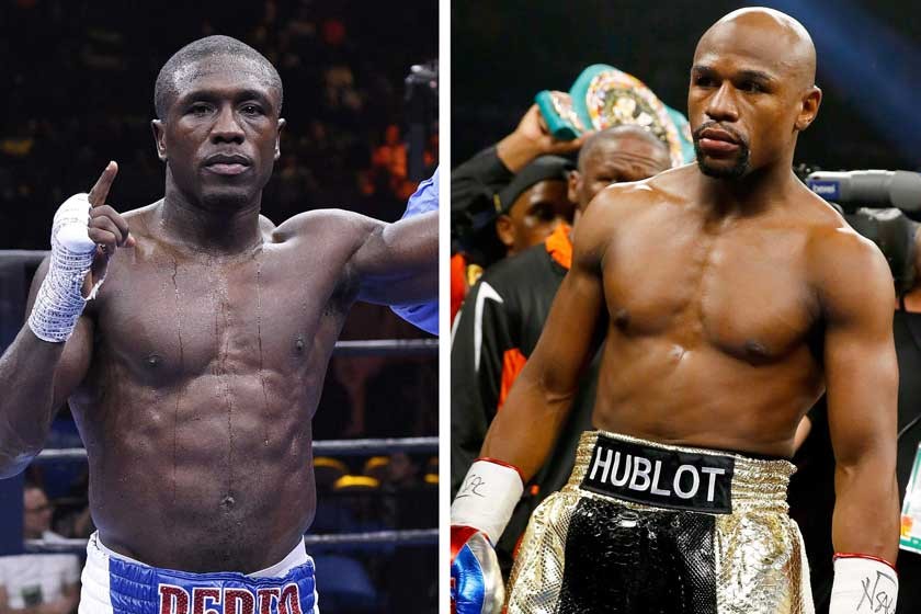 Mayweather (d) disputará su última pelea frente a Andre Berto.