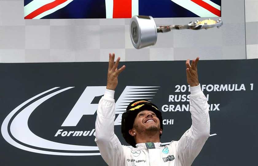 El piloto británico fue el más veloz por novena vez en la temporada, ayer, en el circuito olímpico de Sochi.