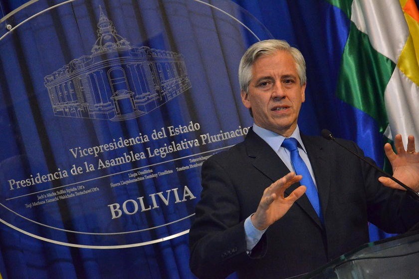 El anuncio fue realizado por el vicepresidente Álvaro García Linera. Foto: Archivo