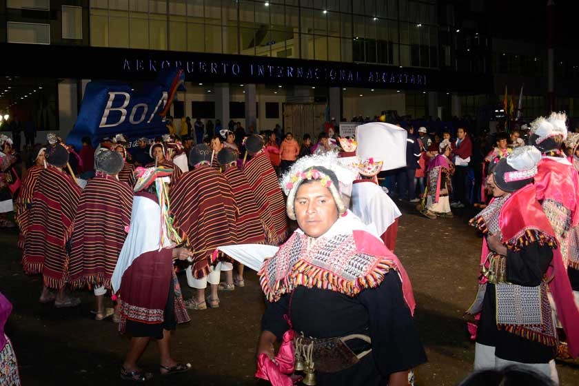 EVENTO. La actuación de Pujllay que se realizó en mayo para la recepción del presidente Evo Morales en Alcantarí costó..