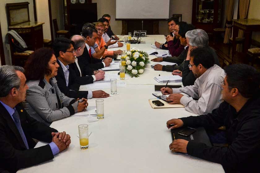 REUNIÓN. El encuentro entre el Gobierno y los empresarios privados del pasado domingo, en el que se habló de la flexibil