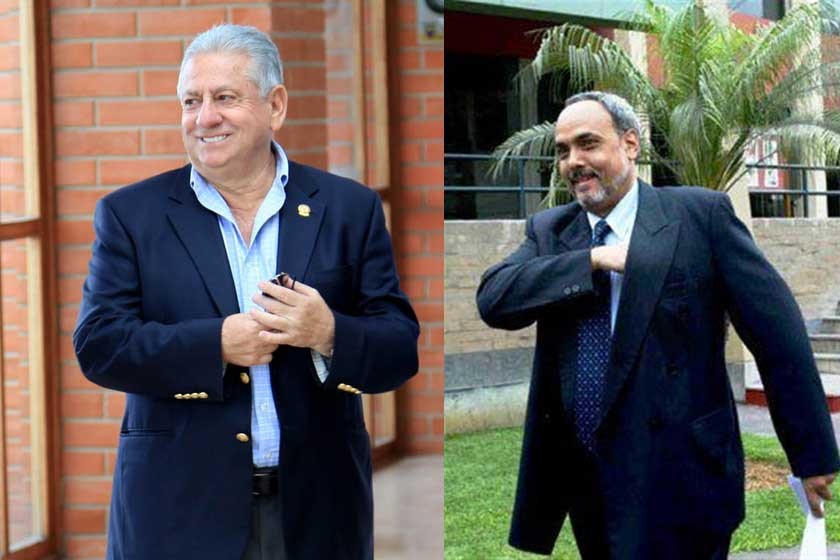 El ecuatoriano Luis Chiriboga (i) se encuentra con arresto domiciliario, mientras que el peruano Manuel Burga está...