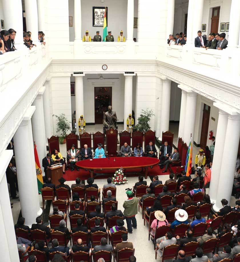 Informe. El acto de inauguración del Año Judicial en el hall del Tribunal Supremo de Justicia, ayer.