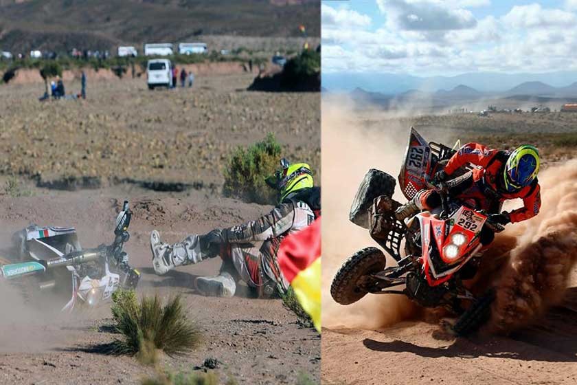 Varios accidentes se registraron en el ingreso del Dakar por Bolivia y en la etapa “maratón” del sábado