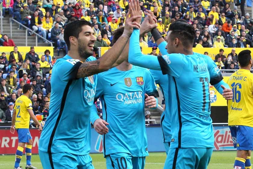 El uruguayo Luis Súarez y el brasileño Neymar fueron los encargados de encaminar la victoria azulgrana.