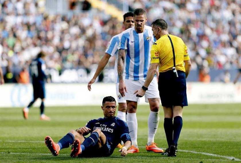El delantero portugués del Real Madrid, Cristiano Ronaldo, falló un penal en el partido frente al Málaga.