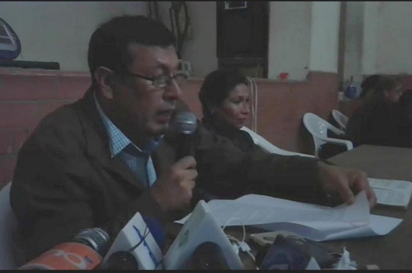 Offman Padilla durante la lectura de la sentencia la madrugada de este miércoles. Foto: Captura de video