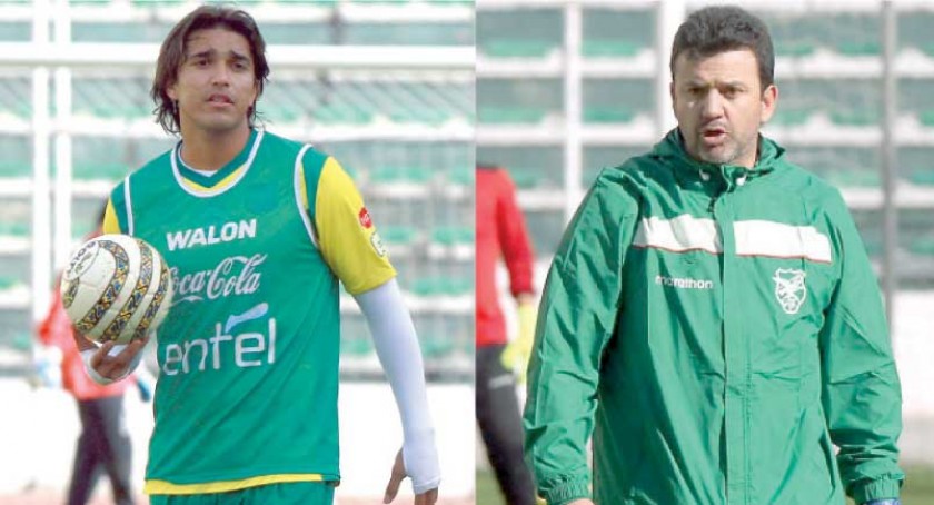 Marcelo Martins (i) dijo que volverá a la Verde si Julio César Baldivieso deja de ser el director técnico.