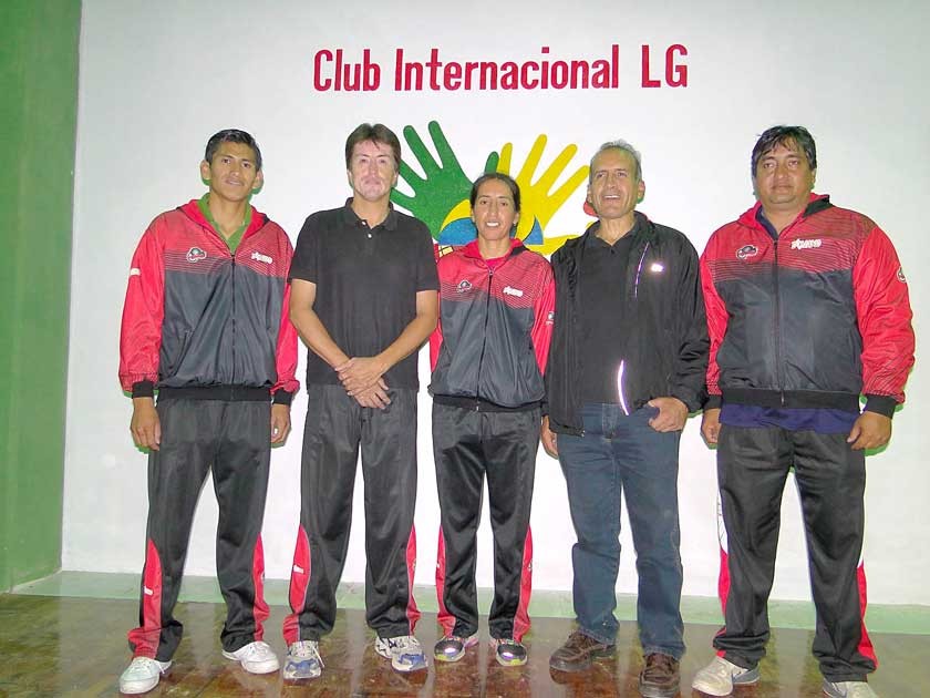 Instructores Club Dínamo: Andrés Nina, Ricardo López, Amalia Calvo, Luís Calvo y Rafael Calvo.