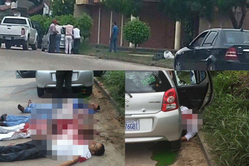 La supuesta balacera derivó en la muerte de los cuatro extranjeros, aunque antes fueron requisados. Fotos: Gentileza