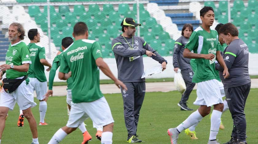 El combinado nacional sostuvo ayer su penúltimo entrenamiento en el estadio Hernando Siles antes del cotejo