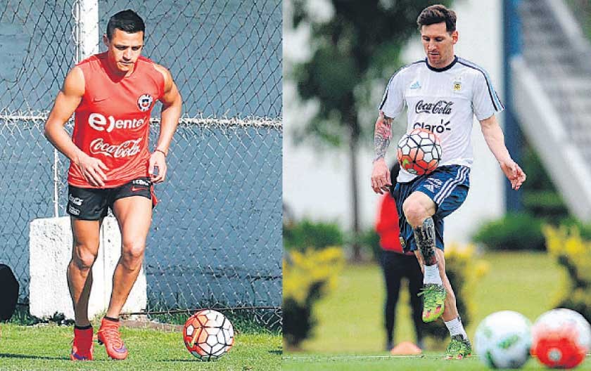 El chileno Alexis Sánchez y el argentino Lionel Messi, estrellas en sus selecciones, se volverán a ver las caras hoy