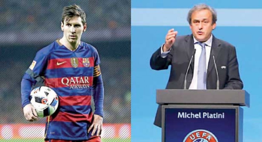 El argentino Lionel Messi y el francés Michel Platini, presidente de la UEFA, son acusados de evasión fiscal.