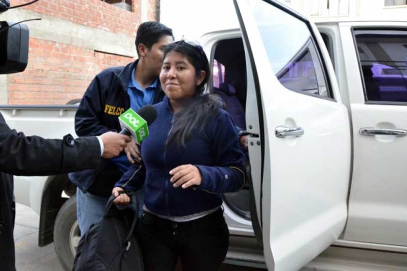 ACUSADA. La ex directora de Gestión Social dependiente del Ministerio de la Presidencia, Cristina Choque.