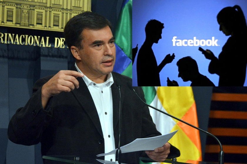 Juan Ramón Quintana intruyó, según una grabación, contratar espacios de propaganda en el Facebook. Foto: Archivo