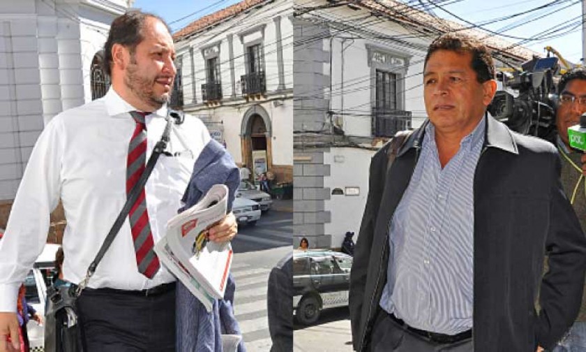 Walter Zuleta (i) y Rolando López declararon ayer ante los fiscales que investigan los manejos económicos en la FBF.