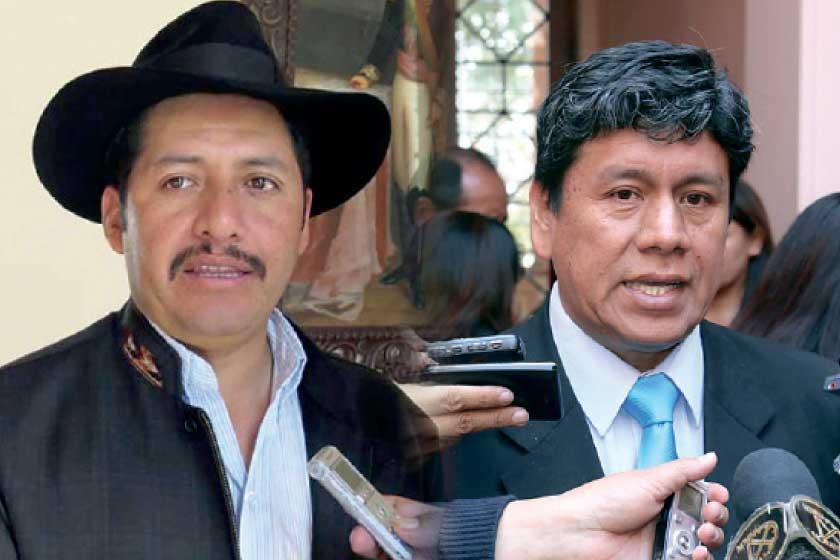 Evaluación. La población evaluó la gestión del gobernador de Chuquisaca, Esteban Urquizu, y el alcalde de Sucre, Iván A.