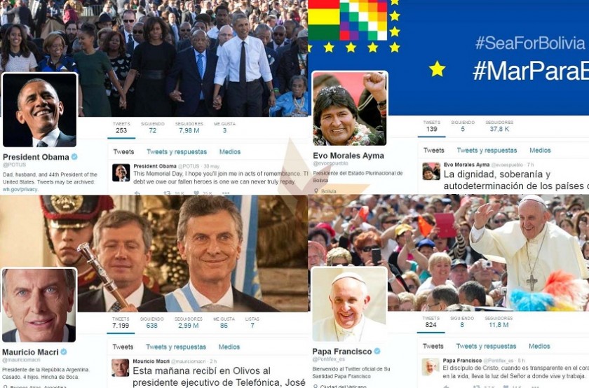 Twitter acapara las cuentas oficiales de Mandatarios y otras grandes personalidades. Composición: CORREO DEL SUR