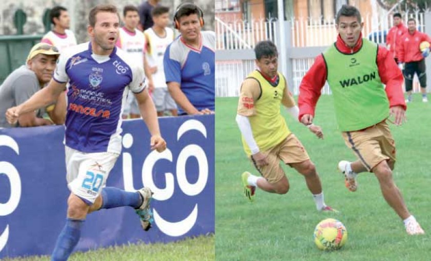 El cruceño Aldo Velasco (i) es el nuevo atacante de Universitario, que ayer llegó a un acuerdo para recontratar