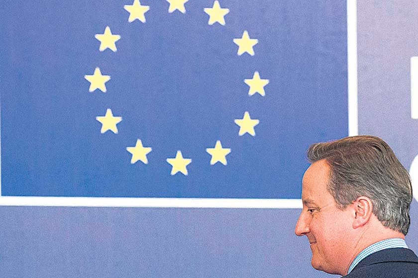 CUMBRE. El primer ministro británico, David Cameron, ofrece una conferencia de prensa al final de la Cumbre Europea.