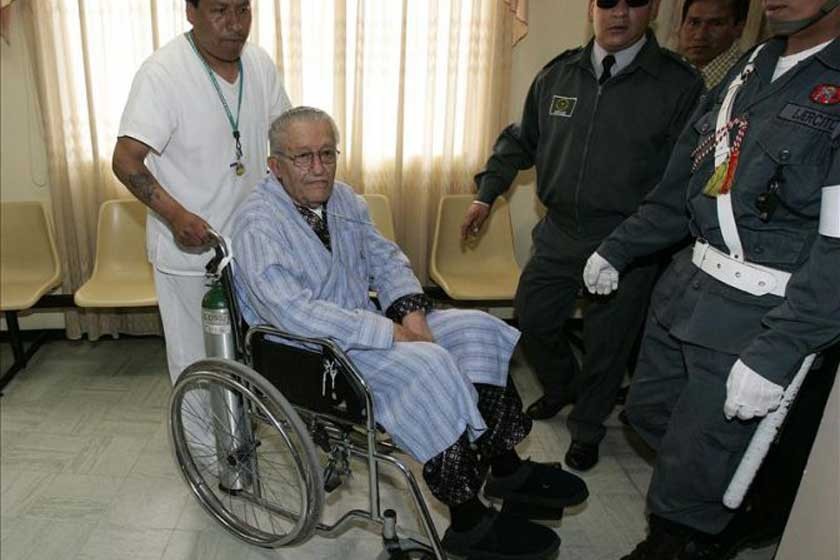 LIBERTAD. El ex dictador Luis García Meza se encuentra internado en un hospital militar en La Paz.