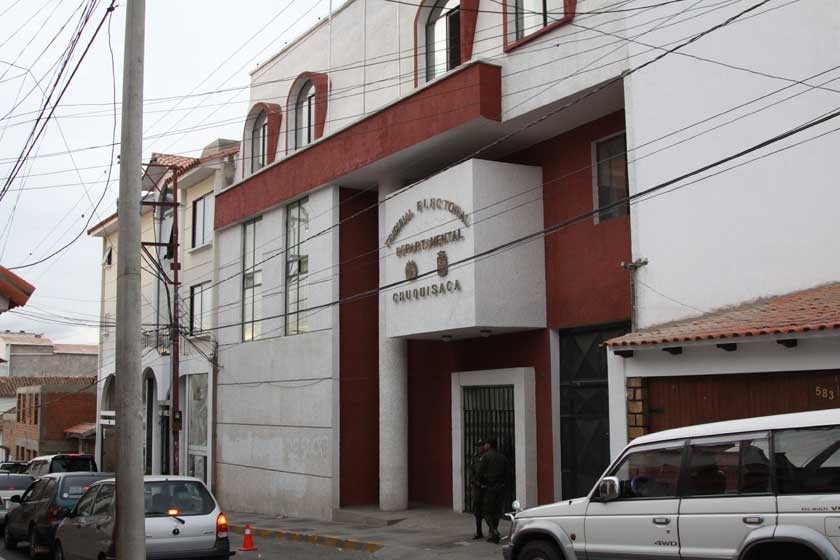 TRIBUNAL. Una imagen del Tribunal Electoral Departamental (TED) de Chuquisaca.