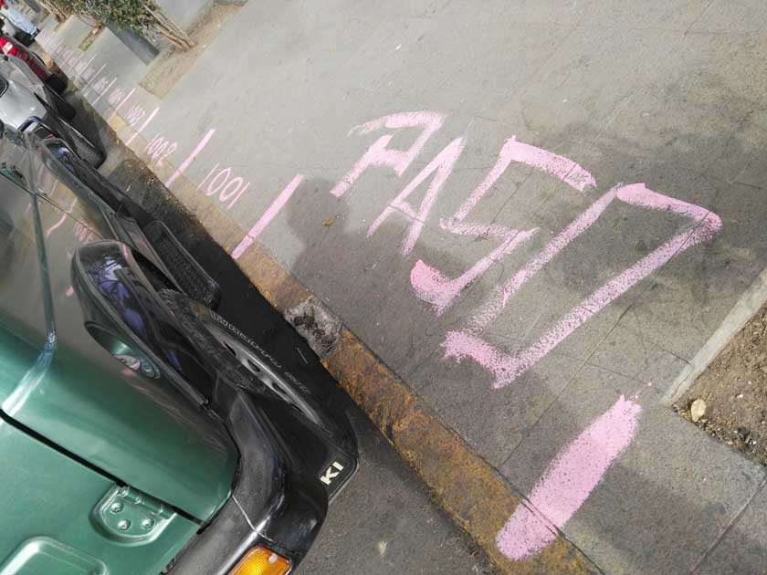 PUESTOS. Desde ayer el recorrido que atraviesa la ciudad y concluye en la plaza 25 de Mayo, se encuentra pautado...