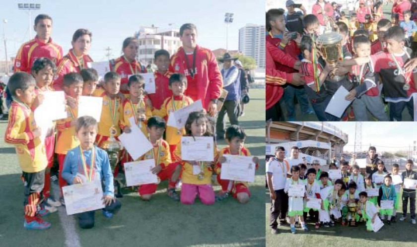 Diablos de Oro se coronó campeón de la categoría Sub 7; mientras tanto, al lado, el equipo Chaqueñitos...