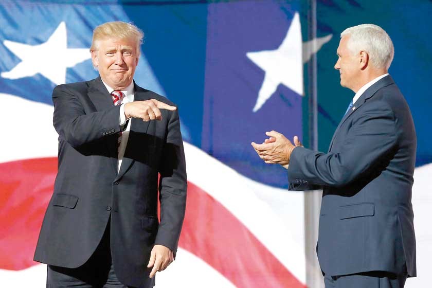 CANDIDATOS. Donald Trump y Mike Pence, candidatos republicanos a la presidencia y vicepresidencia de Estados Unidos.