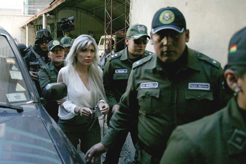 PRISIÓN. Gabriela Zapata permanecerá detenida en La Paz a la espera de lo que será el juicio oral por seis delitos.