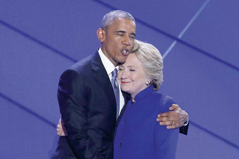 DEMÓCRATAS. El presidente de Estados Unidos, Barack Obama, junto con la candidata a la presidencia de Estados Unidos