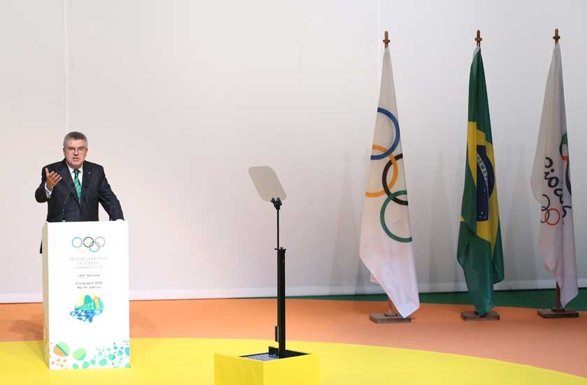 Tomas Bach participó en la inauguración de la 129º sesión del COI, donde también hubo actuaciones musicales.