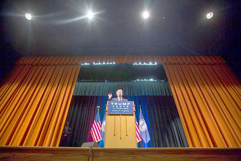 CRITICADO. El candidato republicano presidencial estadounidense Donald Trump durante un reciente acto de campaña