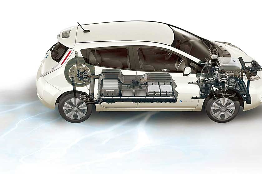 COTIZADO. Vista de un diagrama del Nissan Leaf, uno de los autos eléctricos más cotizados y hasta ahora el más vendido