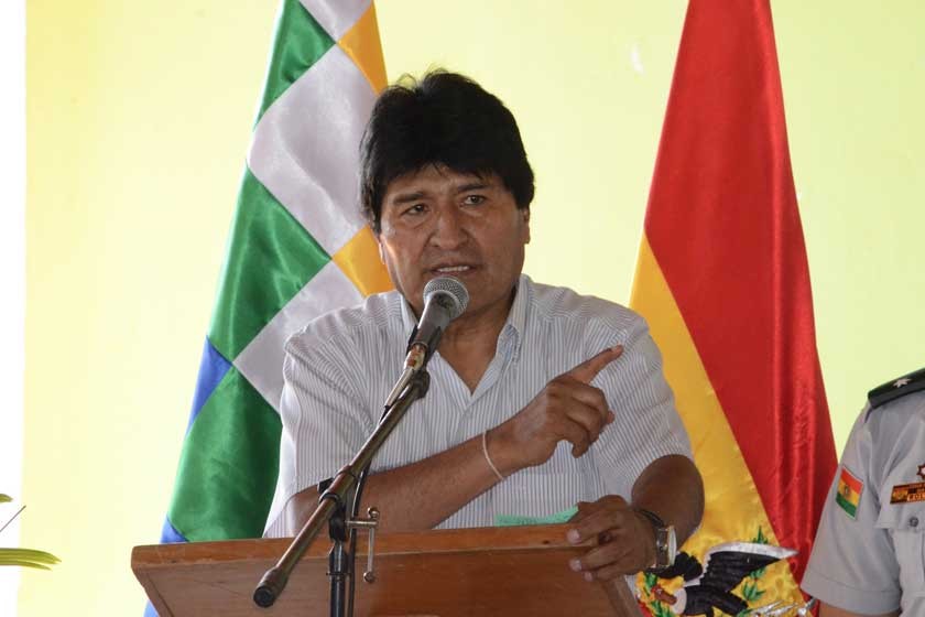 POSTURA. El presidente Evo Morales en la inauguración de la Cumbre Departamental Productiva de Pando, ayer.