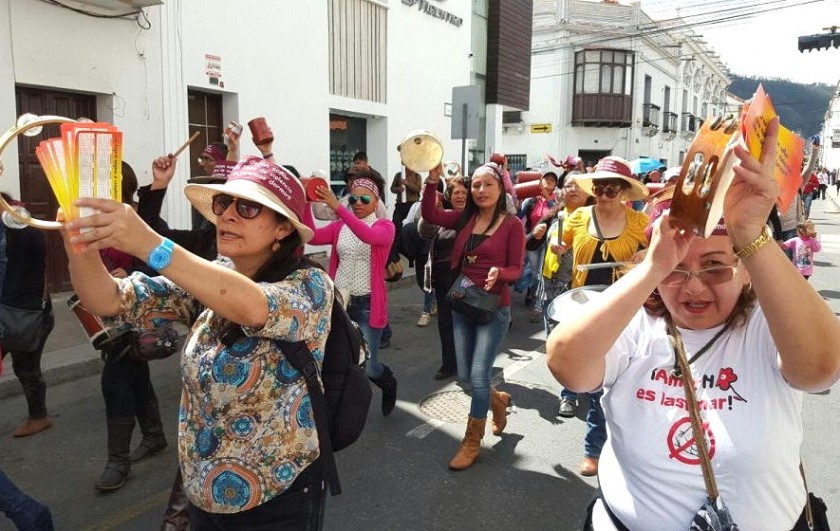 Mujeres de Sucre durante una marcha. Foto: Archivo
