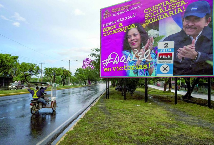 BINOMIO. Daniel Ortega eligió a su esposa Rosario Murillo como compañera de fórmula, pese a los cuestionamientos...