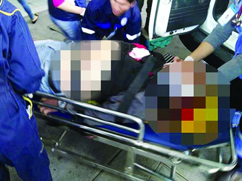 EMERGENCIAS. El herido fue transportado desde el aeropuerto de Alcantarí para ser atendido en el hospital Santa Bárbara,
