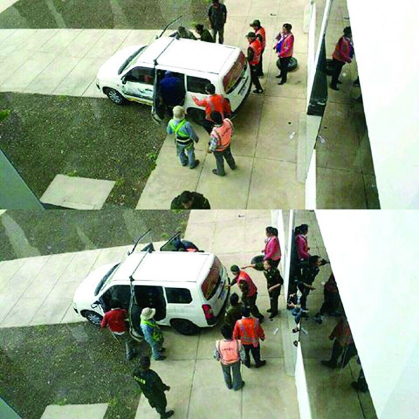 EMERGENCIAS. El herido fue transportado desde el aeropuerto de Alcantarí para ser atendido en el hospital Santa Bárbara,