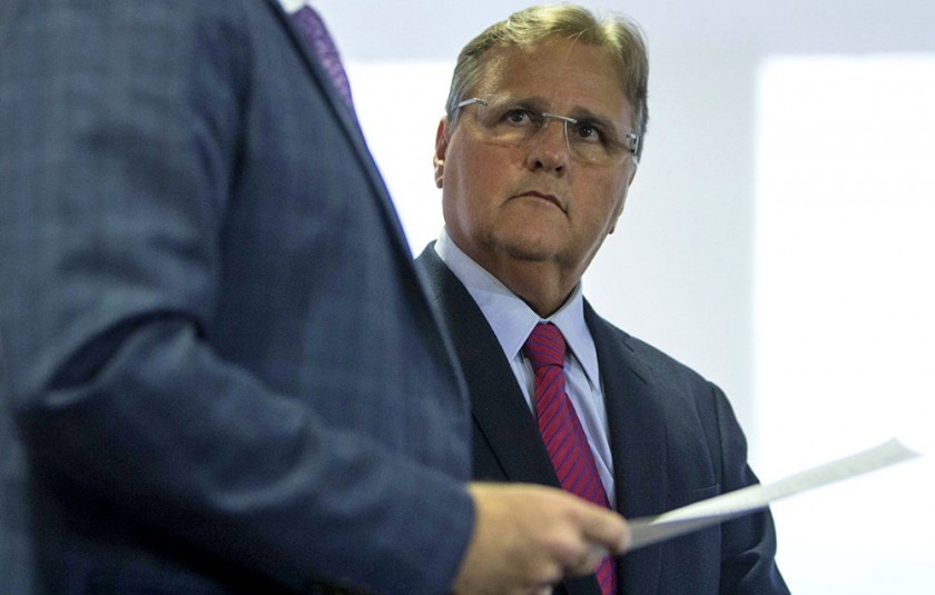 RENUNCIA. Forografía del renunciante ministro brasileño de la Secretaría, Geddel Vieira Lima, durante un acto con...