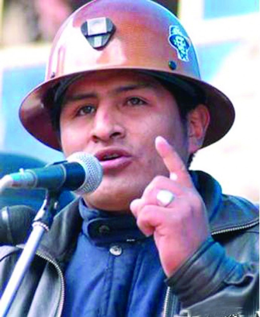 DIRIGENTE. El ejecutivo de la Central Obrera Boliviana, Guido Mitma.